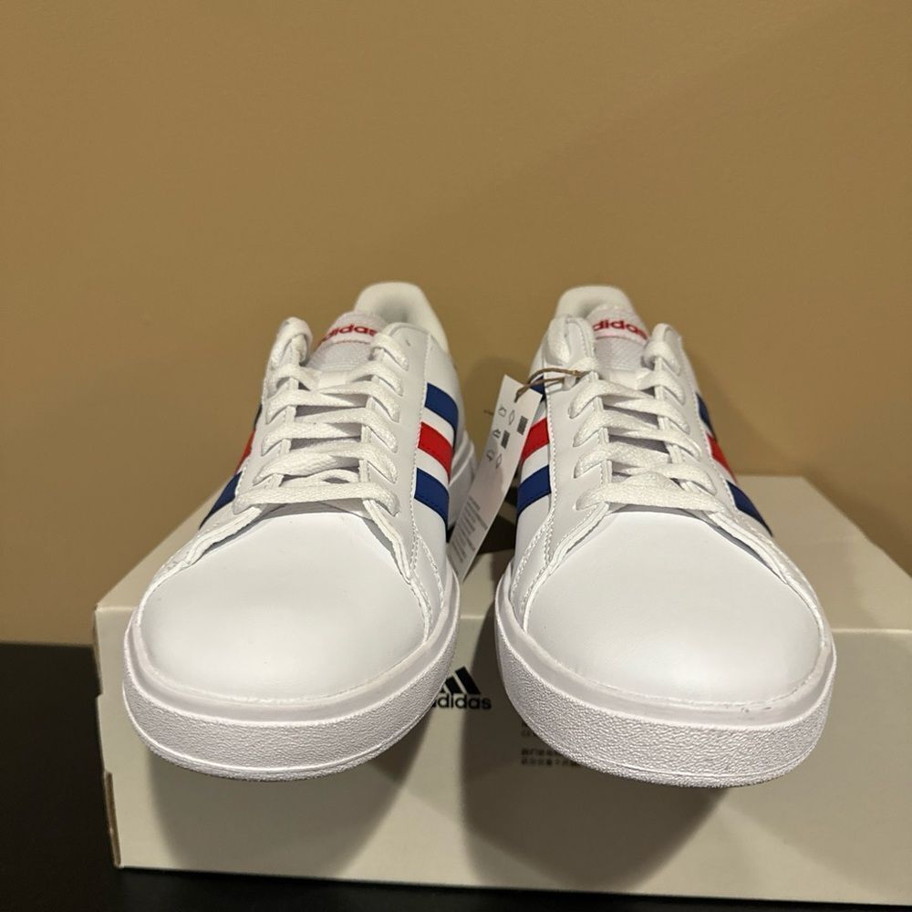 ADIDAS GRAND COURT BASE 2.0 WHITE SUPERSTAR TENNIS CASUAL Men’s Size 10 - Picture 4 of 5